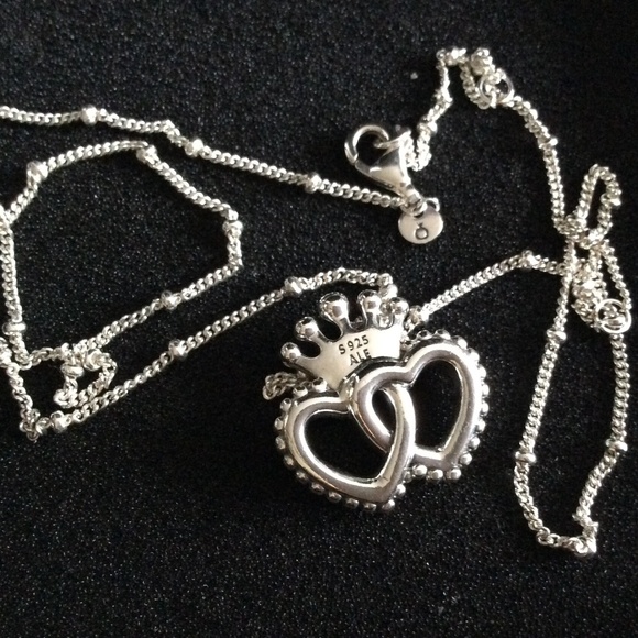 Pandora Silver Heart Crown Necklace - Picture 4 of 6
